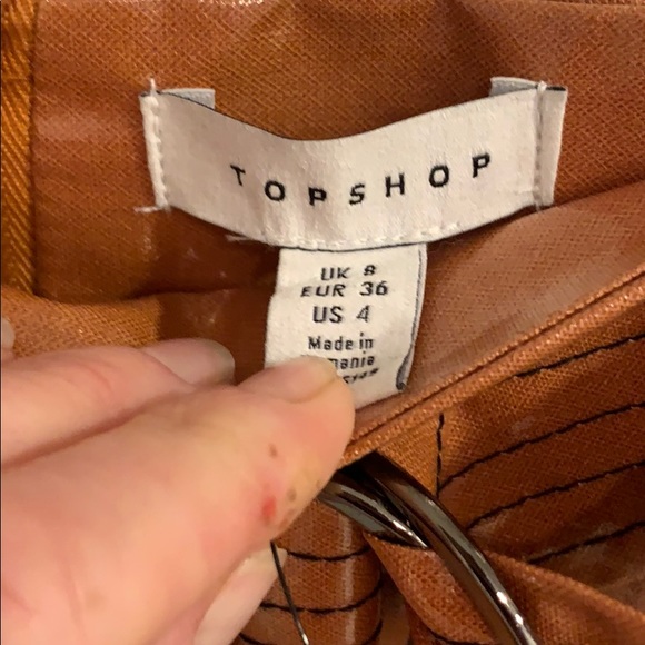 NWT Topshop coated canvas skirt - Picture 4 of 5